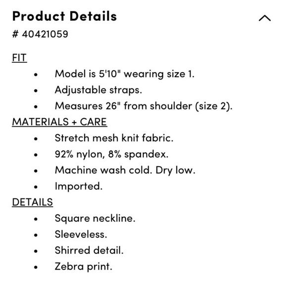 Torrid zebra white Stretch Mesh Cropped Shirred Cami - Picture 6 of 10